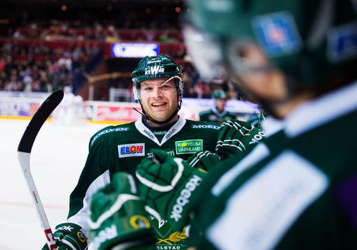 Marius Holtet, Färjestad, jublar