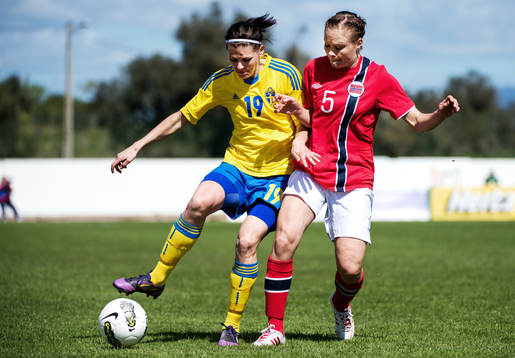 Närkamp mellan Susanne Moberg, Sverige, och Toril Hetland