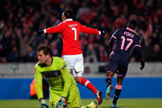 Oscar Cardozo    - 14.03.2013 - Bordeaux / Benfica - 1/8