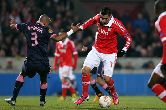 Oscar Cardozo - 14.03.2013 - Bordeaux / Benfica - 1/8