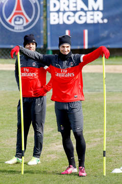 ALEX / ZLATAN IBRAHIMOVIC - 15.03.2013 - Entrainement du