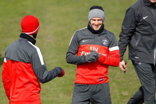 DAVID BECKHAM - 15.03.2013 - Entrainement du Paris Saint