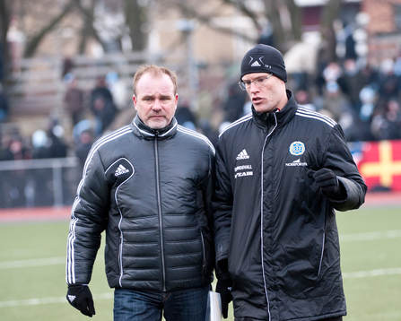 Roger Franzen och Joel Cedergren, tränare, Sundsvall