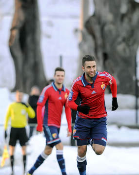 Djurgårdens nr 19 Nahir Oyal jublar