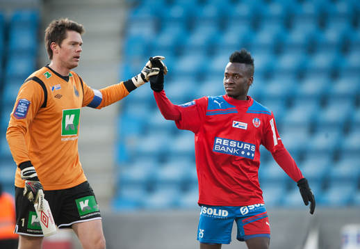 David Accam, Helsingborg gjorde 2 mål på Mattias