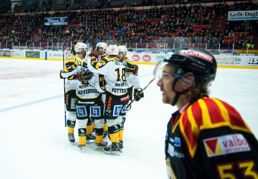 Skellefteå-spelarna jublar