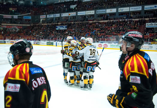 Skellefteå-spelarna jublar