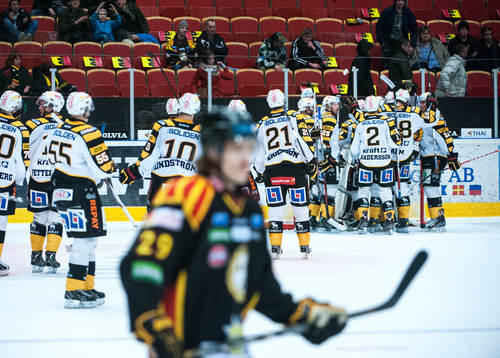 Skellefteå-spelarna jublar