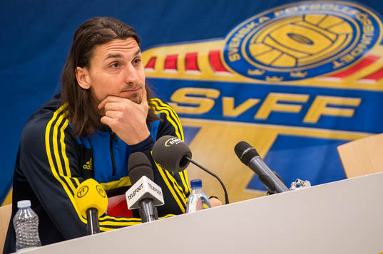 Presskonferens med Zlatan Ibrahimovic