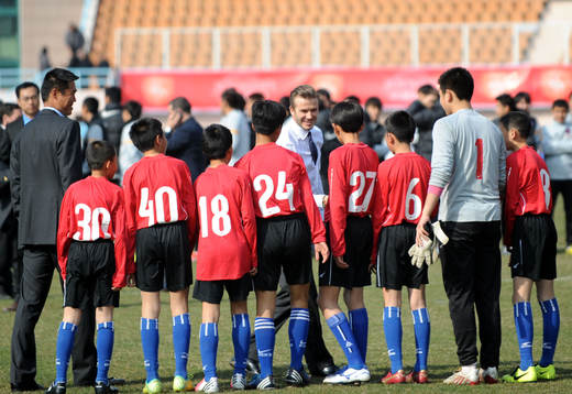 Fotboll, David Beckham i Kina