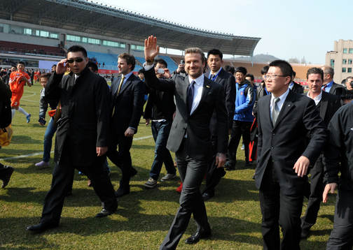 Fotboll, David Beckham i Kina