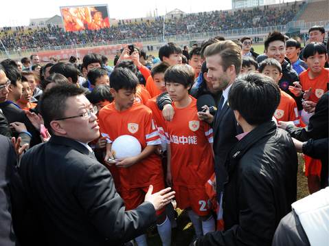Fotboll, David Beckham i Kina