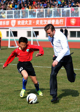 Fotboll, David Beckham i Kina