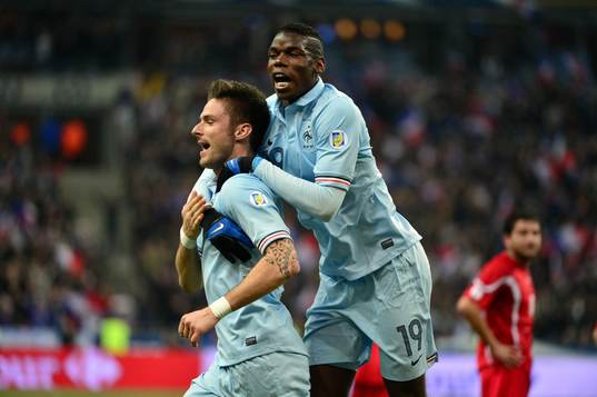 Joie Olivier GIROUD / Paul POGBA - 22.03.2013 - France /