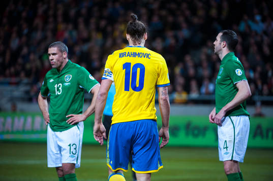 Jon Walters, John O'Shea, Irland och Zlatan Ibrahimovic,