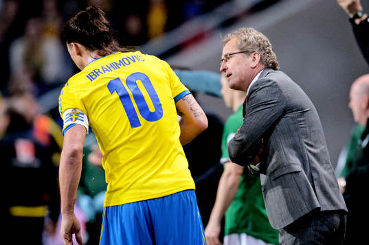 Zlatan Ibrahimović, Erik Hamrén, förbundskapten Sverige