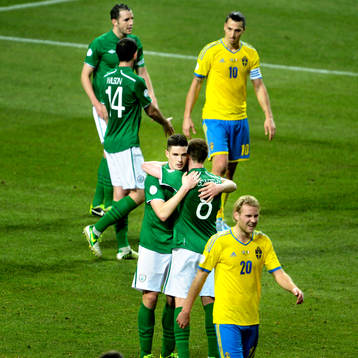 Irländska spelarna var nöjda