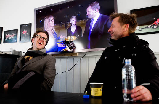 Rikard Norling, tränare Malmö FF, och Peter Gerhardsson,