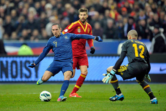 Franck RIBERY / Victor VALDES - 26.03.2013 - France /