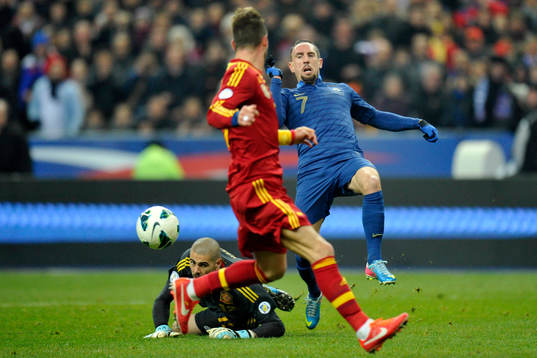 Franck RIBERY / Victor VALDES - 26.03.2013 - France /