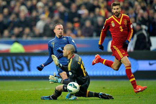 Franck RIBERY / Victor VALDES - 26.03.2013 - France /