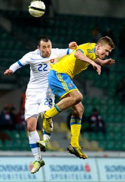 Fotboll, träningsmatch, Slovakien - Sverige