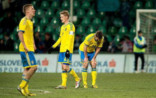 Per Nilsson, Rasmus Elm och Pontus Wernbloom, Sverige. Depp