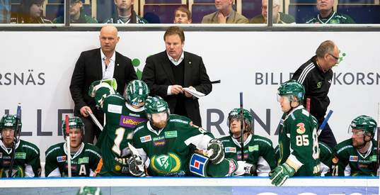 Leif Carlsson, Färjestad head coach, Andreas Johansson,