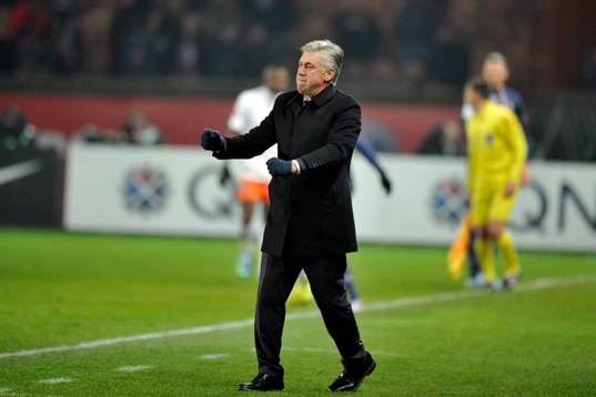 Joie de Carlo ANCELOTTI - 29.03.2013 - Paris Saint Germain
