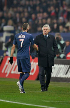 Jeremy MENEZ / Carlo ANCELOTTI - 29.03.2013 - Paris Saint