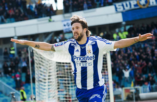 Mattias Bjärsmyr, IFK Göteborg, jublar