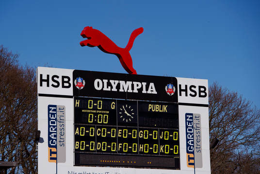 resultattavla på Olympia