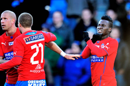 David Accam, Helsingborg gör 2-0
