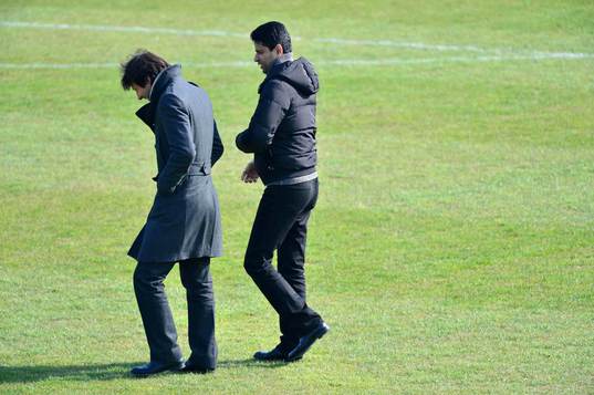 LEONARDO / Nasser AL KHELAIFI - 01.04.2013 - Entrainement