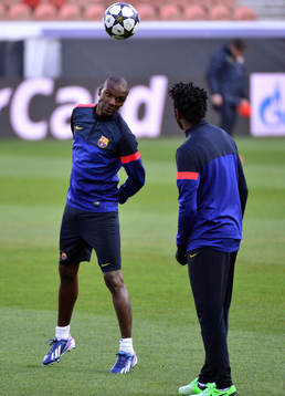 Eric ABIDAL - 01.04.2013 - Entrainement Barcelone avant PSG