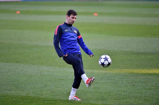 Lionel MESSI - 01.04.2013 - Entrainement Barcelone avant