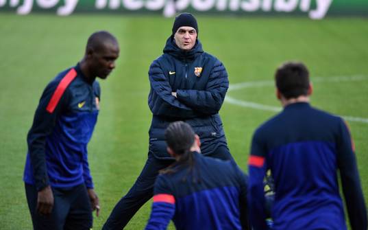 Tito VILANOVA - 01.04.2013 - Entrainement Barcelone avant