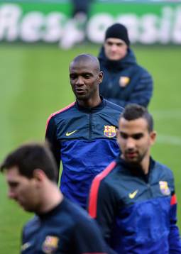 Eric ABIDAL / Tito VILANOVA - 01.04.2013 - Entrainement