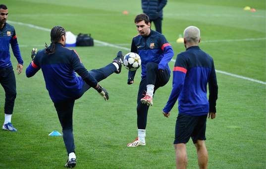 Lionel MESSI - 01.04.2013 - Entrainement Barcelone avant