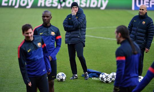 Tito VILANOVA - 01.04.2013 - Entrainement Barcelone avant