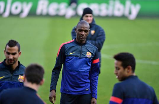 Eric ABIDAL - 01.04.2013 - Entrainement Barcelone avant PSG