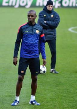 Eric ABIDAL / Tito VILANOVA - 01.04.2013 - Entrainement