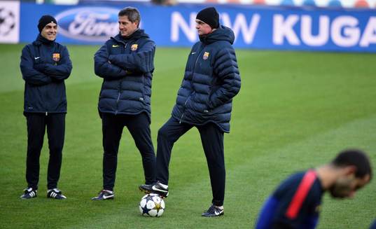 Tito VILANOVA - 01.04.2013 - Entrainement Barcelone avant