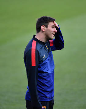 Lionel MESSI - 01.04.2013 - Entrainement Barcelone avant