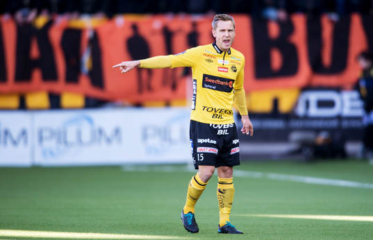 Andreas Klarström, Elfsborg, ropar till sina lagkamrater