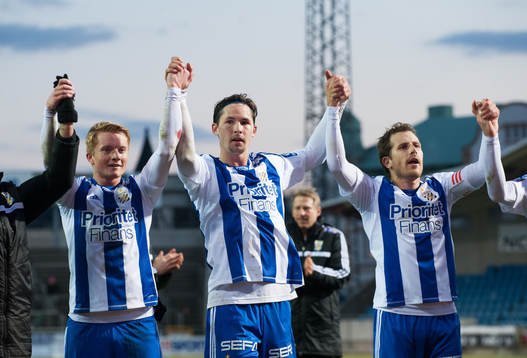 Hjältarna Sam Larsson, Philip Haglund och Tobias Hysén