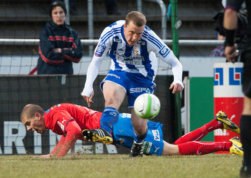 Jakob Johansson, IFK Göteborg, klättrar på Robin