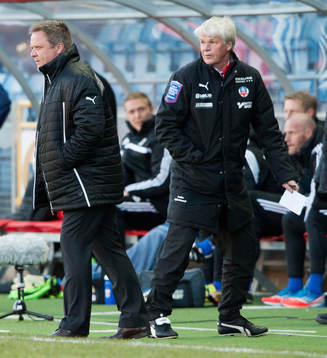 Roar Hansen och Kalle Björklund, tränare, Helsingborg
