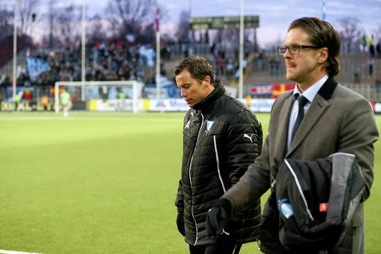 Malmö tränare Rikard Norling, deppar