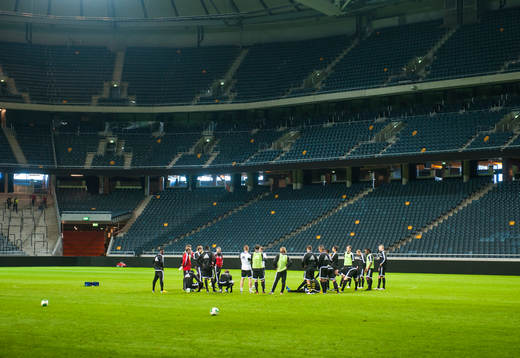 AIK-spelarna inne på Friends Arena